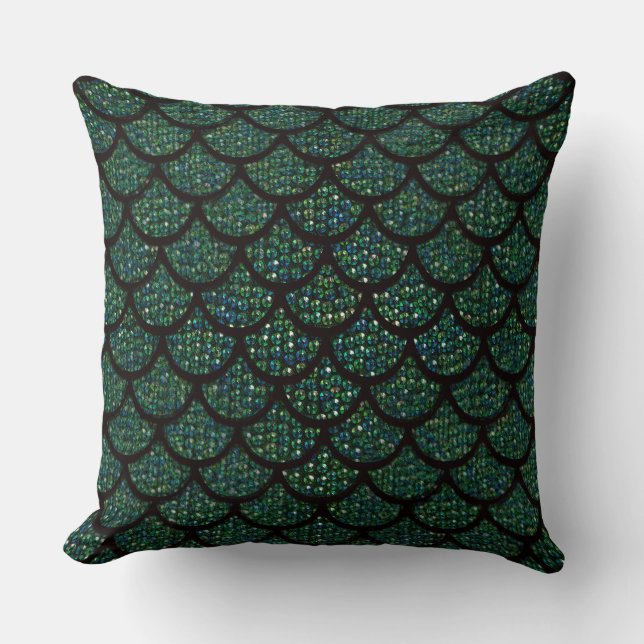 sequin mermaid throw pillow (Front)