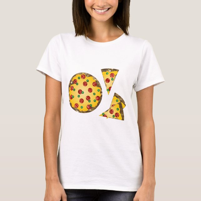 sequin pizza T-Shirt (Front)