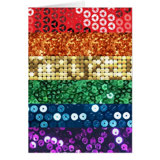 sequin pride flag cards (Front)