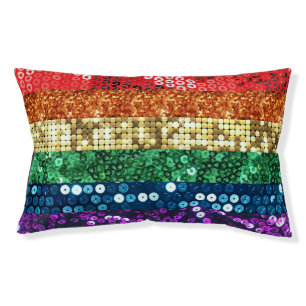 sequin pride flag pet animal puppy dogbed dog bed