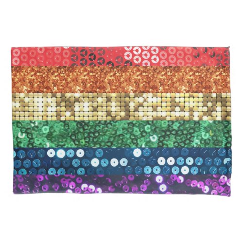 sequin pride flag pillowcase pillow case
