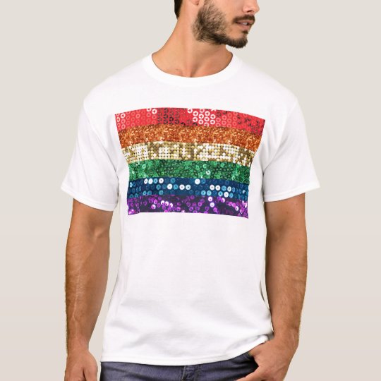 sequin pride flag T-Shirt | Zazzle.com