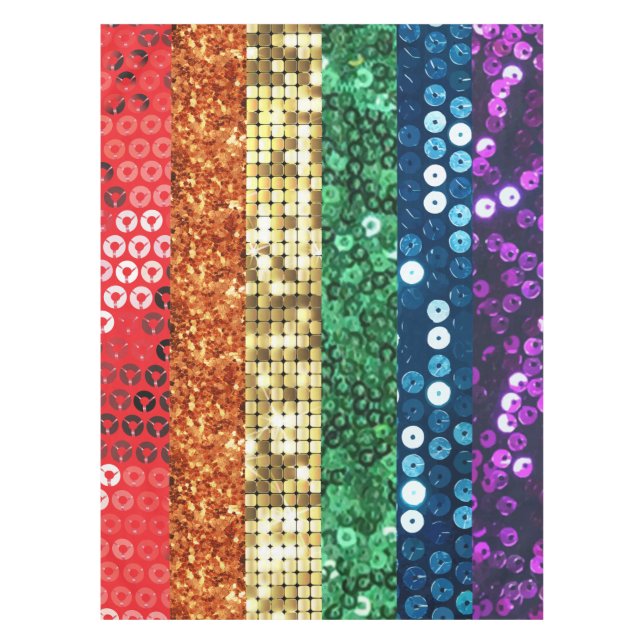 sequin pride flag tablecloth table cloth (Front)