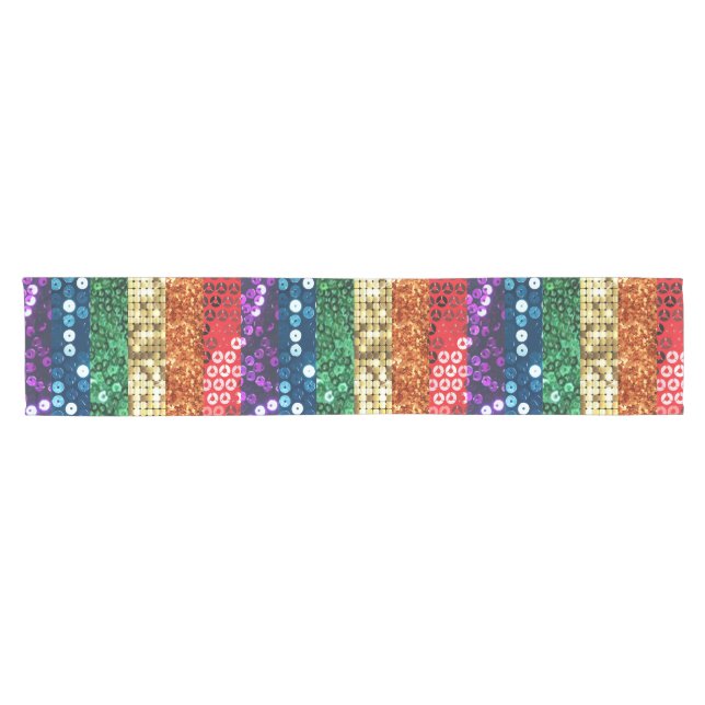 sequin pride flag tablecloth table runner (Horizontal)