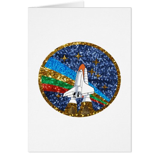 sequin space ship cards (Front)