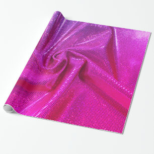 Sequin sparkle glitter look pink magenta wrapping paper