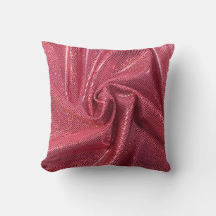 Sequin sparkle glitter pink red throw pillow