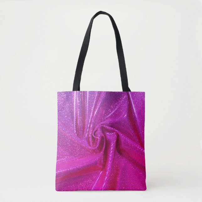 Sequin sparkle glitter pink tote bag (Front)