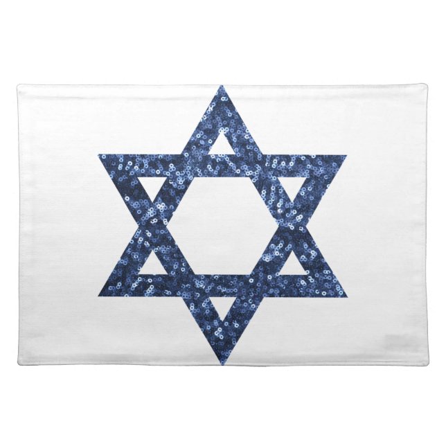 sequin star of david cloth placemat (Front)