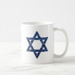sequin star of david coffee mug<br><div class="desc">"star of david", passover, purim, "rosh hoshanah", jewish, jew, , hanukkah, chanukkah, , hanukka, chanukka, hannukah, channukah, hannuka, channuka glitter, sequins, hebrew holidays, "navy blue" glittery glittering white blank minimalist judaism</div>