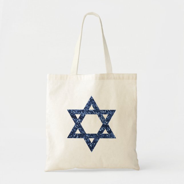 sequin star of david tote bag (Front)