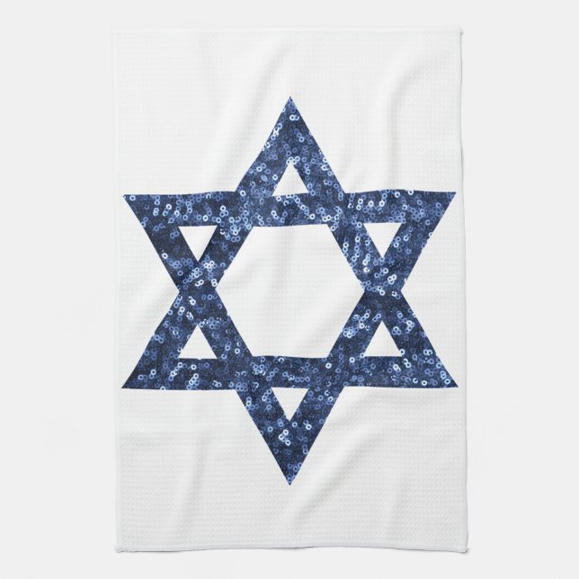 sequin star of david towel (Vertical)