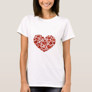 sequin valentines day heart T-Shirt