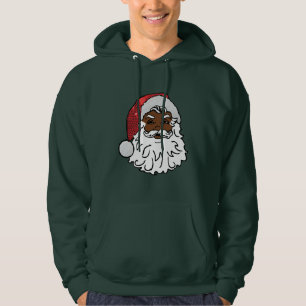 sequined black santa claus hoodie