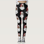 sequined black santa claus leggings