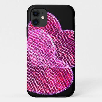Sequined Hearts Design Iphone 5 Case by justbecauseiloveyou at Zazzle