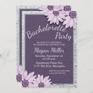 Sequins and Daisies Bachelorette Party Invitation