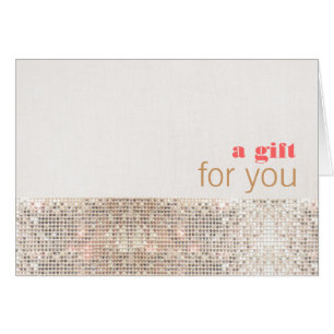 Sequins and Linen Gift Card (Not Real Sequins)