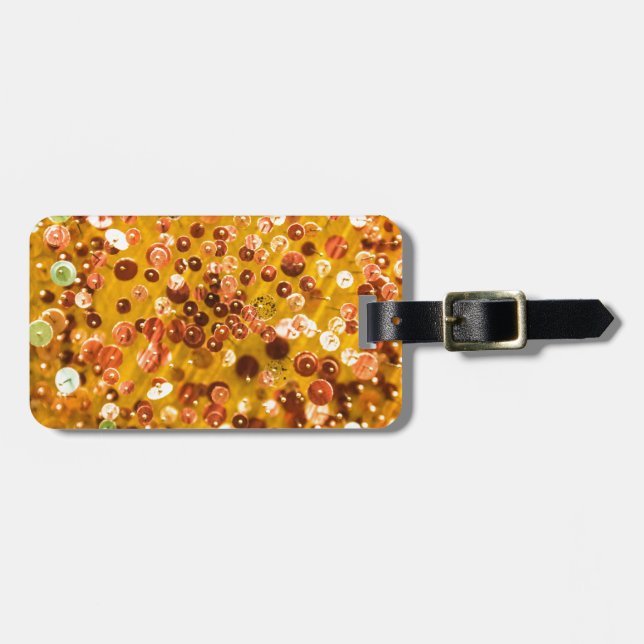 Sequins and Pins Luggage Tag (Front Horizontal)