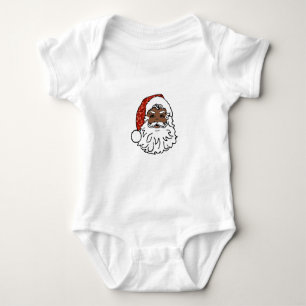 sequins black santa claus baby bodysuit