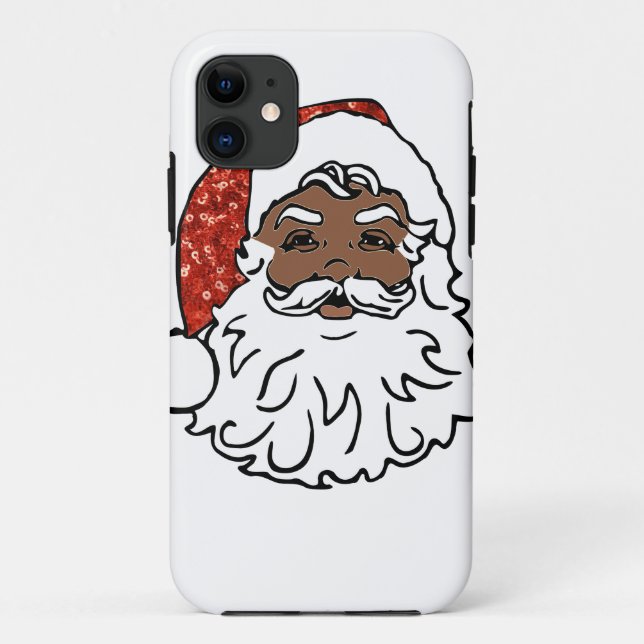 sequins black santa claus Case-Mate iPhone case (Back)