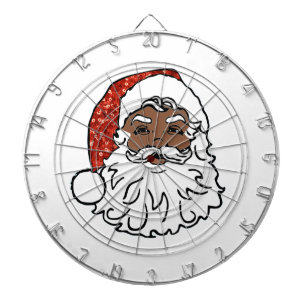 sequins black santa claus dart board