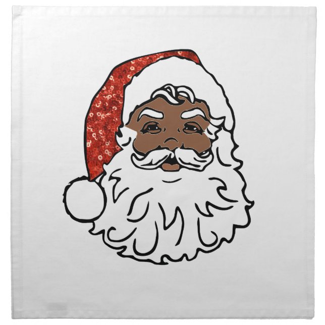 sequins black santa claus napkin (Front)