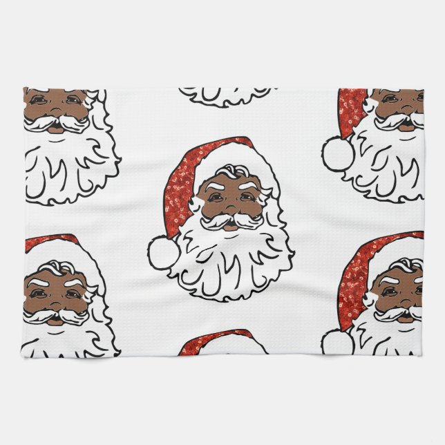 sequins black santa claus towel (Horizontal)