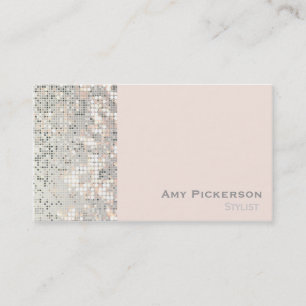 Sequins Blush Pink Glitzy Glam Business Card