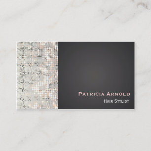 Sequins Glitter Glam Glitzy Black Business Card