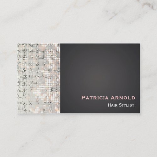 Sequins Glitter Glam Glitzy Black Business Card