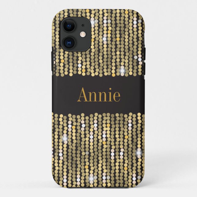 Sequins Gold iPhone SE/5/5S Barely There Case (Back)