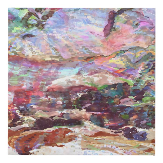 Sequins Haze Faux Canvas Print (Front)