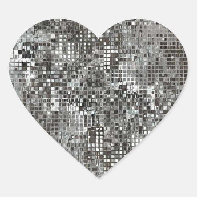 Sequins Heart Sticker (Front)