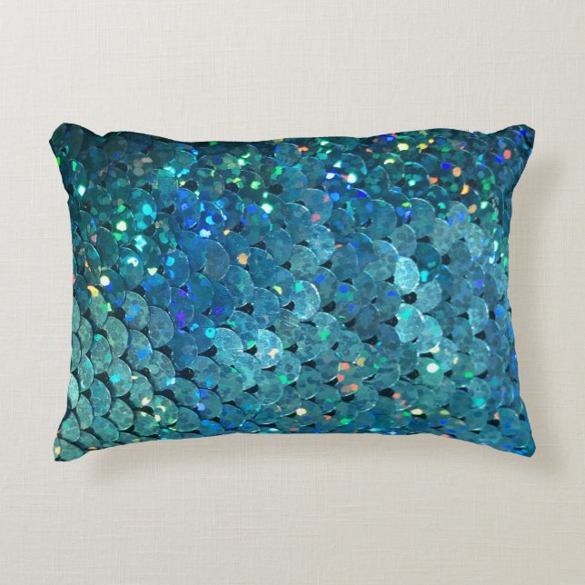 Sequins Sparkle: Macro Abstract Background Accent Pillow (Front)