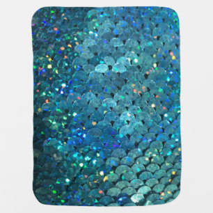 Sequins Sparkle: Macro Abstract Background Baby Blanket