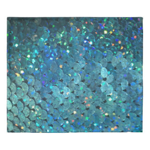 Sequins Sparkle: Macro Abstract Background Duvet Cover