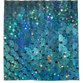 Sequins Sparkle: Macro Abstract Background Shower Curtain