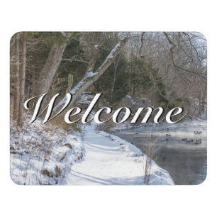 Sequiota Winter Walk Welcome Door Sign