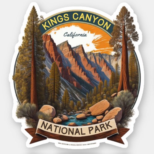 Sequoia and Kings Canyon National Parks california Sticker