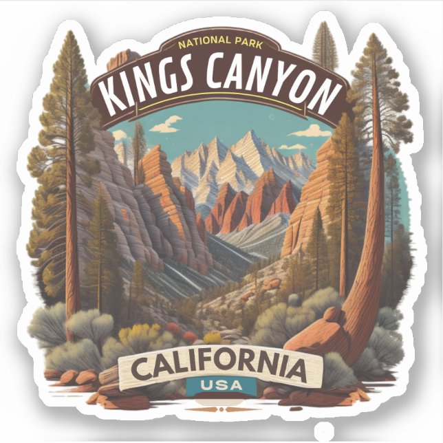 Sequoia and Kings Canyon National Parks california Sticker (Front)