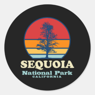 Sequoia California National Park Classic Round Sticker