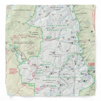 Sequoia/Kings Canyon map bandana