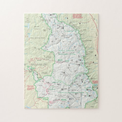 SequoiaKings Canyon map puzzle