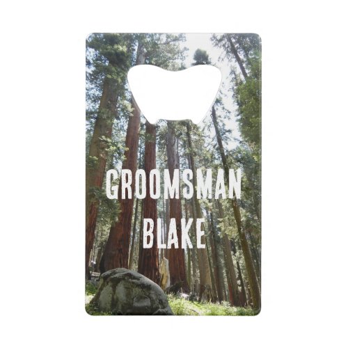 Sequoia National Forest Groomsman Bottle Opener
