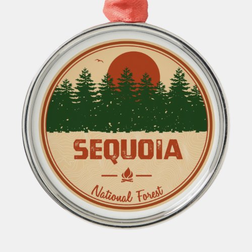 Sequoia National Forest Metal Ornament