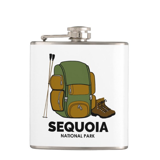 Sequoia National Park Backpack Flask (Front)
