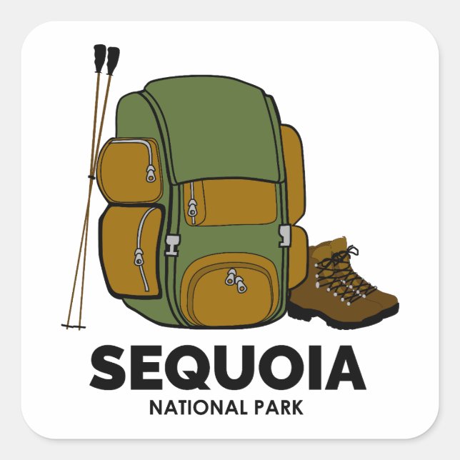 Sequoia National Park Backpack Square Sticker (Front)