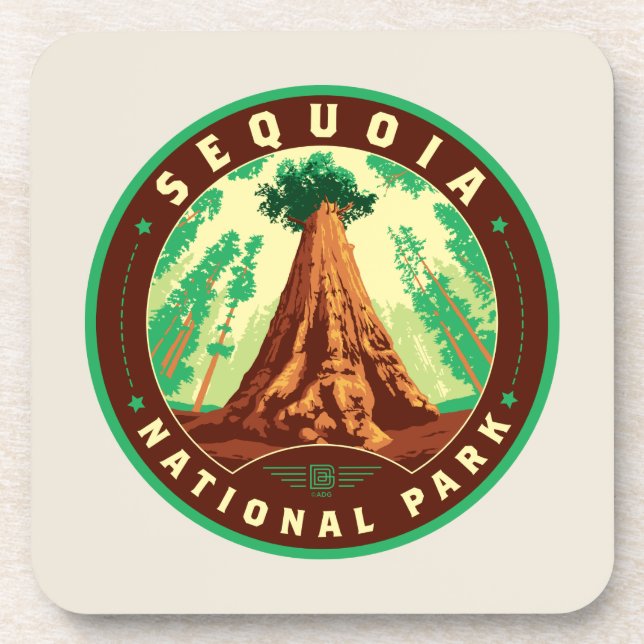 Sequoia National Park Beverage Coaster (Front)