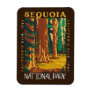 Sequoia National Park California Retro Distressed  Magnet